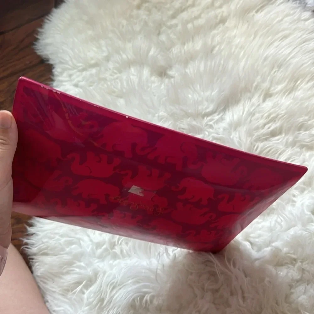 Lilly Pulitzer Glass Tray Tusk in Sun Design Jewelry Tray
